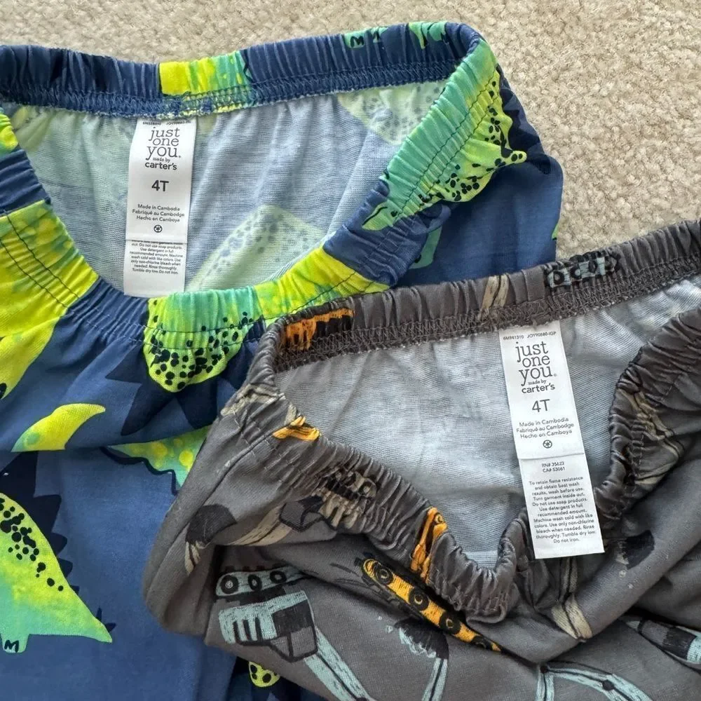Toddler Boys Carters Pajama Pants 4T (2 Pairs)